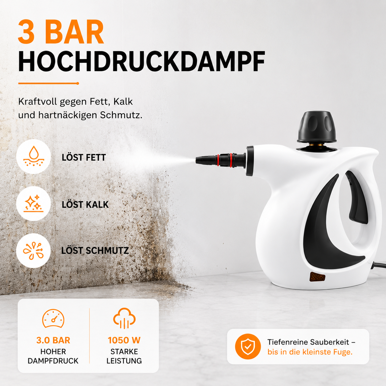 DampKraft® Hochtemperatur-Dampfreiniger