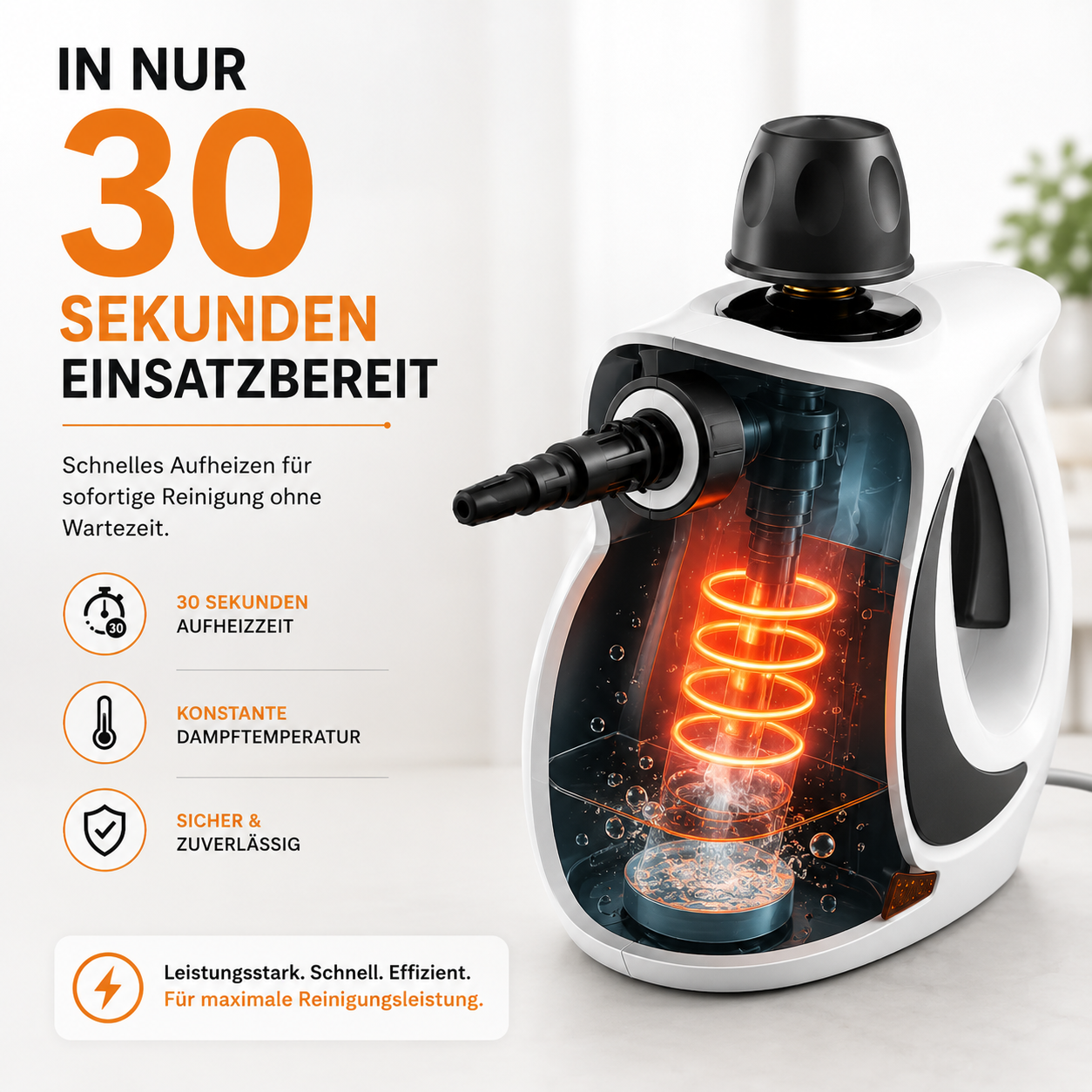 DampKraft® Hochtemperatur-Dampfreiniger